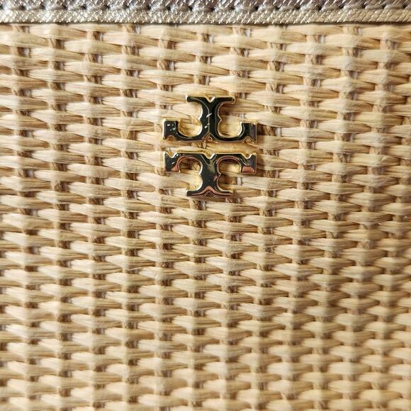 Tory Burch York Buckle Natural Straw Tote Shoulder Bag - Picture 3 of 13